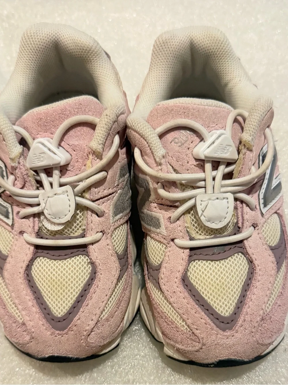 New Balance Pink and white Kids Sneakers with Easy Pull Laces